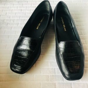 Antonio Melani black leather loafer